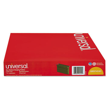 Universal® Box Bottom Hanging File Folders, Letter Size, 1-5-cut Tab, Standard Green, 25-box freeshipping - TVN Wholesale